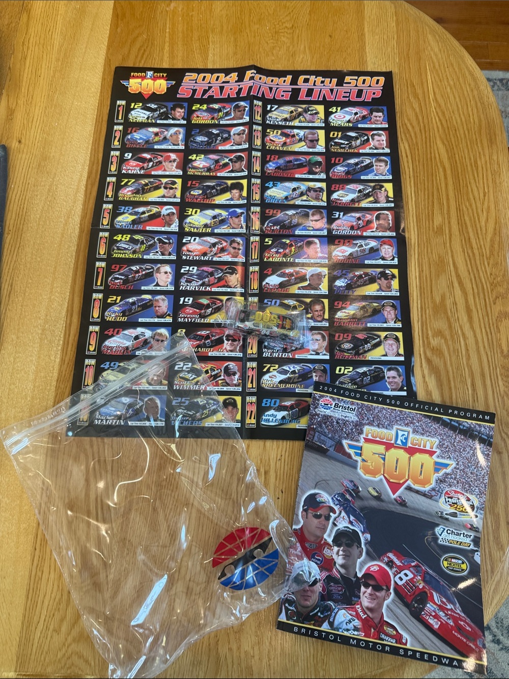 2004 Food City 500 Bristol Motor Speedway Program, Pace Car, Poster NASCAR